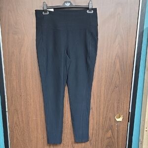 Mondetta Size L Black Active Mesh Cropped Legging